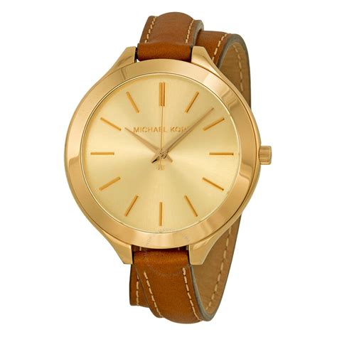 michael kors runway tan leather ladies watch mk2256|Michael Kors Runway Champagne Dial Tan Leather Ladies .